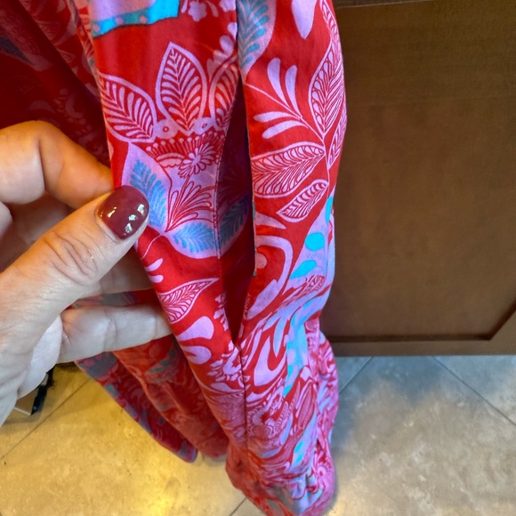 Sugarlips Pink, Red & Blue Boho Maxi Dress | Smocked Waist | Size L | Worn Once - Picture 3 of 6